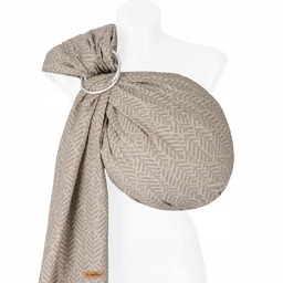 Chusta kółkowa HugMe Leaves 70x195cm beige