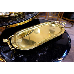 TACA metalowa złota podłużna klasyczna