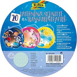 folia 682006 przycięte lampiony konfetti, z przezroczystego papieru