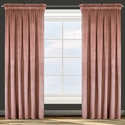 Design 91 Zasłona gotowa na taśmie 135x300 różowa