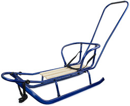 Sanki SONIA metalowe szeroka płoza z oparciem