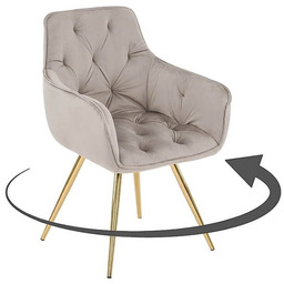 Krzesło Glamour obrotowe DC-0084-3 welur / beż #7