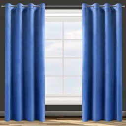 Design 91 Zasłona gotowa na przelotkach 140x250 granatowa