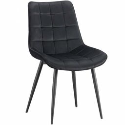 Krzesło welurowe czarne ART830