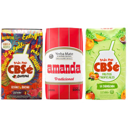 Zestaw Yerba Mate CBSe Guarana Tropicales + Amanda