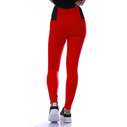 Czerwone legginsy damskie