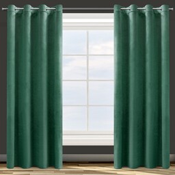 Design 91 Zasłona gotowa na przelotkach 140x250 zielona