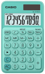 Kalkulator kieszonkowy 10-pozycyjny CASIO zielony /Sl-310UC-GN-S/