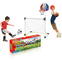 WOOPIE Zestaw 2w1 Koszykówka Bramka do Piłki Nożnej+