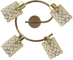 Candellux YORK 98-07230 plafon lampa sufitowa mosiądz kryształki