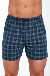 Bokserki bawełniane Comfort 2252 granatowe w kratkę3XL