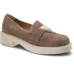 Lamanti Beżowe Mokasyny Damskie Modne Buty