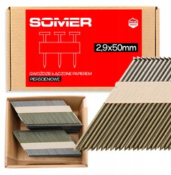 Gwoździe Do Gwoździarki Budowlane 2,9X50MM Pierścieniowe 3300 Sztuk