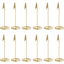 UCHWYTY NA KARTY ZDJĘCIA NUMERY STOŁÓW ZŁOTE KLIPSY