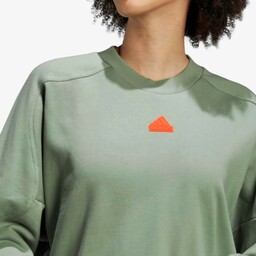 Bluza Dresowa Adidas Zapinana Kieszeń Damska Zielona
