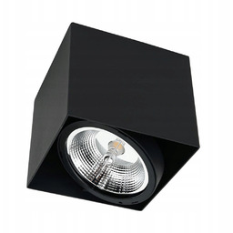 Lampa oprawa sufitowa punktowa regulowana czarna kwadratowa spot