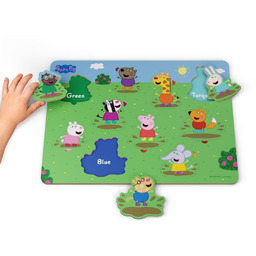 Peppa Pig - Puzzle z drewna pasuje Kolory
