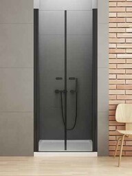 NEW TRENDY D-0214A Drzwi wnękowe NEW SOLEO BLACK