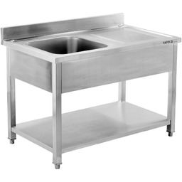 STÓŁ ZE ZLEWEM JEDNOKOMOROWY 140X60 CM