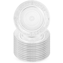Talerze deserowe szklane 18 cm 12 szt.
