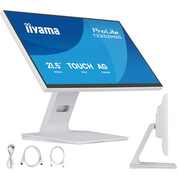 Biały Monitor POS iiyama ProLite T2252MSC-W2AG 22" IPS