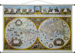 Global Mapping, mapa ścienna Świat Blaue Antique World