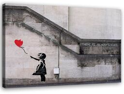 Obraz na płótnie, Mural Banksy Dziewczynka z balonikiem