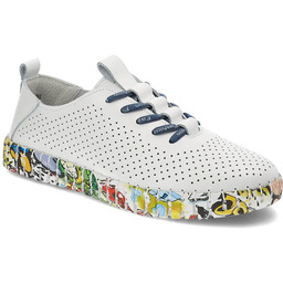 Białe Półbuty Artiker Wygodne Sneakersy Damskie