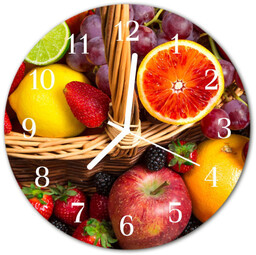 Zegar szklany okrągły Owoc