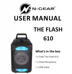N-gear The Flash 610 Głośnik Karaoke Impreza 100W