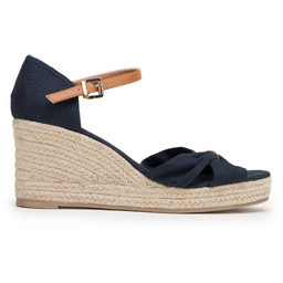 Damskie espadryle z kokardą z przodu granatowe