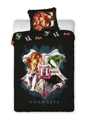 Faro Pościel bawełniana 140x200 Harry Potter 002 Herb