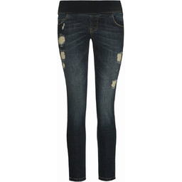 Damskie jeansy ciążowe z przetarciami niebieskie BellyButton Maternity,