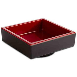 Miska ASIA PLUS, melamina, czarno-czerwona, 7.5x7.5x3 cm, 50