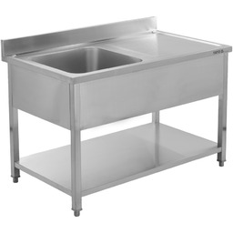 STÓŁ ZE ZLEWEM JEDNOKOMOROWY 140X70 CM