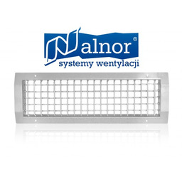 Kratka do kanału okrągłego z podwójnymi lamelami 425x125mm