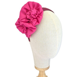 Pakamera LOARA opaska pink satynowe kwiaty