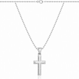 Łańcuszek Srebrny Kulkowy 1,60 mm z Krzyżykiem pr