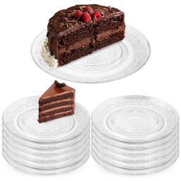 Patera szklana + talerze deserowe 12 szt. 13