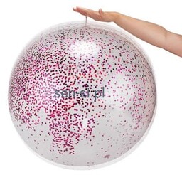 Piłka dmuchana z brokatem 60 cm.