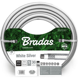 Wąż ogrodowy 3/4" 20m NTS WHITE SILVER BRADAS