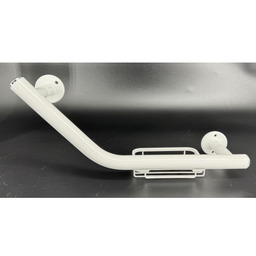 Uchwyt kątowy z mydelniczką ANDEX Classic 045BC biały/chrom