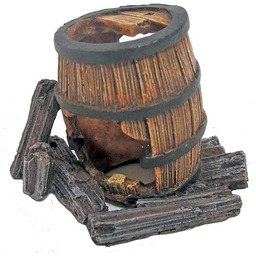 beczka z drewna falistego z otworem, duża