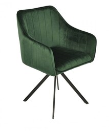 Artdeco Krzesło obrotowe designerskie welurowe Alex - zielone