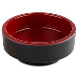 Miska ASIA PLUS, melamina, czarno - czerwona, 7.5x3