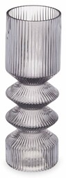 Giftdecor Szklany wazon tuba ryflowane szkło, 8 x