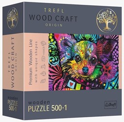 Trefl PUZZLE DREWNIANE 500+1 KOLOROWY SZCZENIAK TREFL