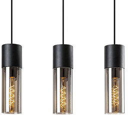 Rabalux Potrójna lampa wisząca RONNO 72053 szklana loftowa