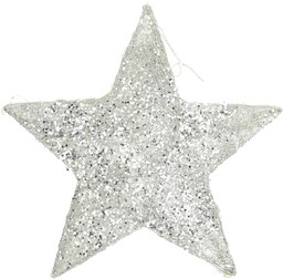 Ozdoba świąteczna Star Silver 30 cm, 30x30x0,5 cm