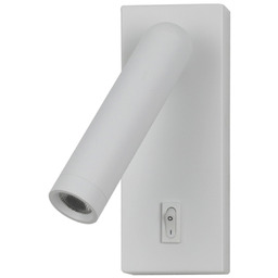 Kinkiet LED biały aluminiowy z włącznikiem WL-46376-1-WH